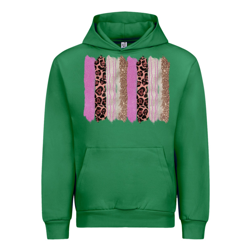 Pink Glitter Leopard Brushstroke Background Urban Hoodie by RanaPortraitStore | Teevron