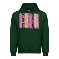 Forest Green pink glitter leopard brushstroke background Urban Hoodie - RanaPortraitStore
