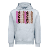Heather Grey pink glitter leopard brushstroke background Urban Hoodie - RanaPortraitStore