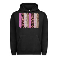 Pigment Black pink glitter leopard brushstroke background Urban Hoodie - RanaPortraitStore