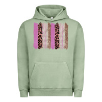 Pigment Oil Green pink glitter leopard brushstroke background Urban Hoodie - RanaPortraitStore
