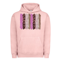 Pigment Salmon pink glitter leopard brushstroke background Urban Hoodie - RanaPortraitStore