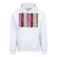 White pink glitter leopard brushstroke background Urban Hoodie - RanaPortraitStore