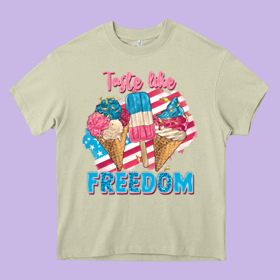 Taste Like Freedom 4th Of July Heavy Core Tee Designed By Fadigitalartstudio