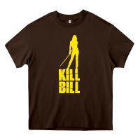 Chocolate Brown kill bill uma Heavy Core Tee - artisFamous