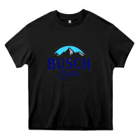 Black Vintage Busch Light Busch Latte Heavy Core Tee - artisFamous