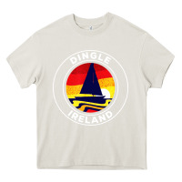 Cream dingle ireland vintage sailboat 70s retro sunset Heavy Core Tee - artisFamous