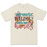 Bone she works willingly with her hands Premium Tee - FaDigitalArtStudio