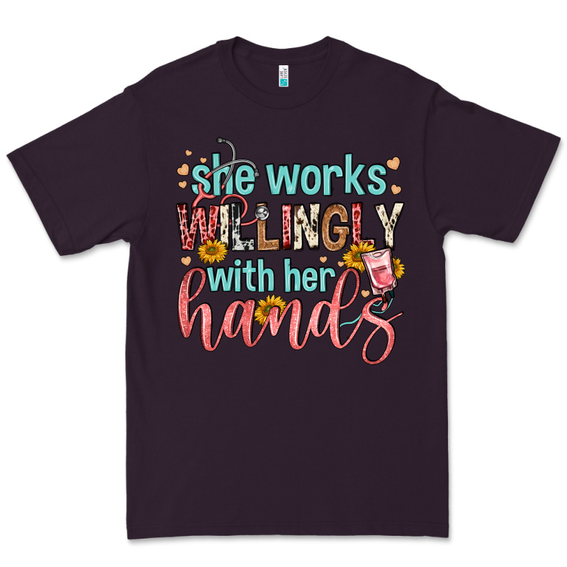 She Works Willingly With Her Hands Premium Tee by FaDigitalArtStudio | Teevron