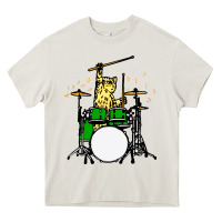 Drummer Cat Music Lover Musician Playing The Drums Heavy Core Tee | Teevron