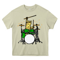 Mossy drummer cat music lover musician playing the drums Heavy Core Tee - artisFamous
