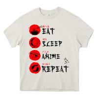 Cream eat sleep anime repeat japanese Heavy Core Tee - artisFamous