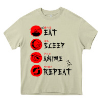 Mossy eat sleep anime repeat japanese Heavy Core Tee - artisFamous