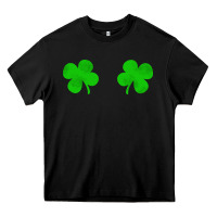 Black four leaf clover Heavy Core Tee - artisFamous