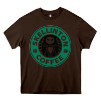 Chocolate Brown skeleton coffee halloween Heavy Core Tee - artisFamous
