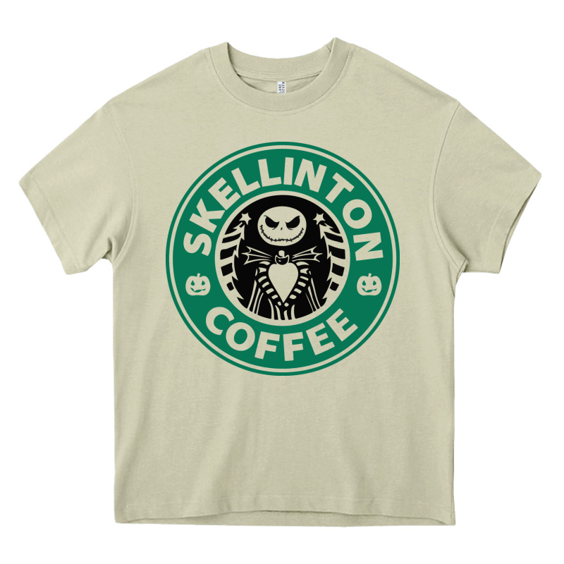 Skeleton Coffee Halloween Heavy Core Tee by artisFamous | Teevron