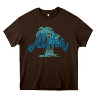Chocolate Brown hawaii aloha art Heavy Core Tee - artisFamous