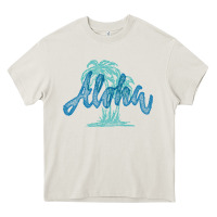 Cream hawaii aloha art Heavy Core Tee - artisFamous