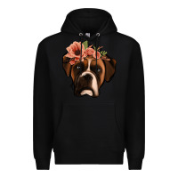 Black floral boxer Premium Hoodie - Jasminsmagicworld