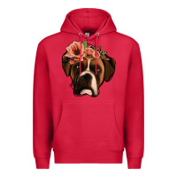Cardinal floral boxer Premium Hoodie - Jasminsmagicworld