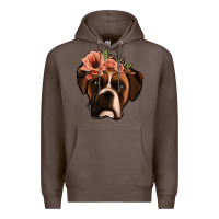 Coffee floral boxer Premium Hoodie - Jasminsmagicworld