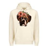 Sandshell floral boxer Premium Hoodie - Jasminsmagicworld