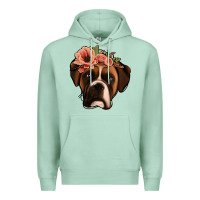 Seafoam floral boxer Premium Hoodie - Jasminsmagicworld