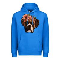 True Royal floral boxer Premium Hoodie - Jasminsmagicworld