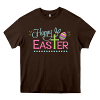 Chocolate Brown happy easter Heavy Core Tee - artisFamous