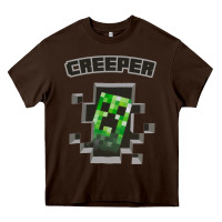 Chocolate Brown creeper Heavy Core Tee - artisFamous