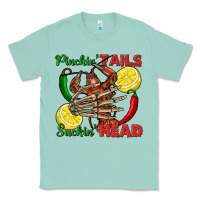 Seafoam Pinchin' tails suckin' head crawfish Classic Tee - FaDigitalArtStudio