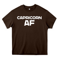 Chocolate Brown capricorn af zodiac sign Heavy Core Tee - artisFamous