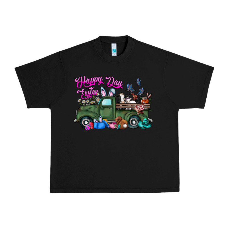 Happy Easter Day Truck Urban Heavy Tee by CowhideDigitalArt | Teevron