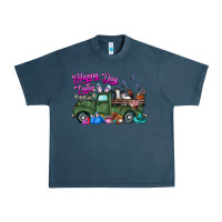 Midnight Navy happy easter day truck Urban Heavy Tee - CowhideDigitalArt