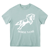 Arona Personalised Horse Printed Equestrian Riding Cob Jumping Rider Horse Heavy Core Tee - artisFamous