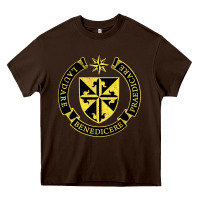 Chocolate Brown Roman Catholic Heavy Core Tee - artisFamous