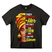 Asphalt black history month shirt african woman afro i am the storm t shirt Heavy Core Tee - artisFamous