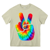 Mossy cool peace hand tie dye t shirt for boys and girls Heavy Core Tee - artisFamous