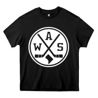 Black retro washington dc hockey Heavy Core Tee - artisFamous