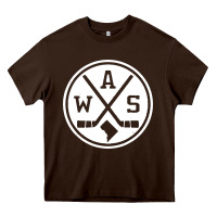 Chocolate Brown retro washington dc hockey Heavy Core Tee - artisFamous