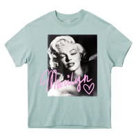 Arona monroe black and white pink handwriting t shirt Heavy Core Tee - artisFamous