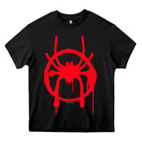 Black spiderverse miles symbol tag t shirt Heavy Core Tee - artisFamous