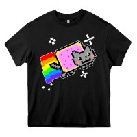 Black nyan cat t shirt Heavy Core Tee - artisFamous