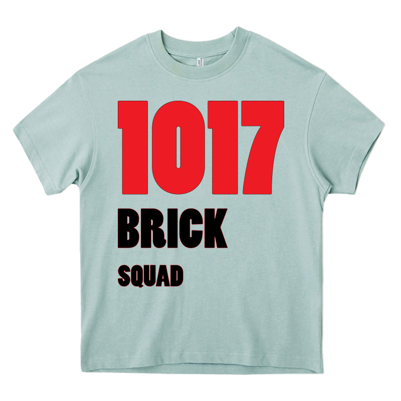 1017 Brick Squad Black Red Heavy Core Tee by artisFamous | Teevron