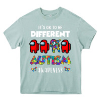 Arona a.mong us it's o.kay to be different autism awareness t shirt Heavy Core Tee - artisFamous