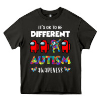 Asphalt a.mong us it's o.kay to be different autism awareness t shirt Heavy Core Tee - artisFamous
