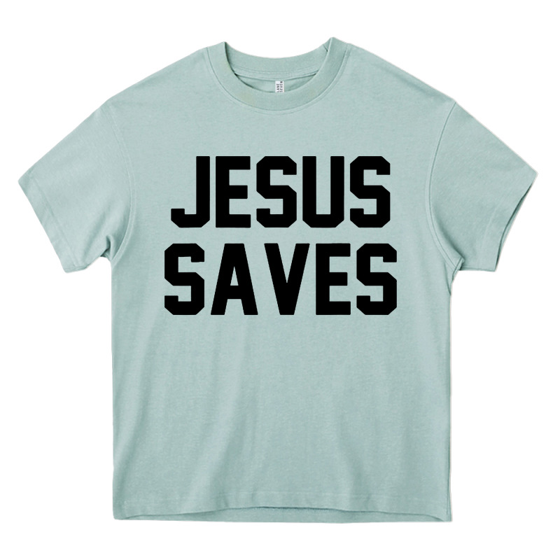Jesus Saves Christian Faith Trust In God Lord Christ Heavy Core Tee by artisFamous | Teevron