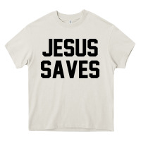 Cream jesus saves christian faith trust in god lord christ Heavy Core Tee - artisFamous