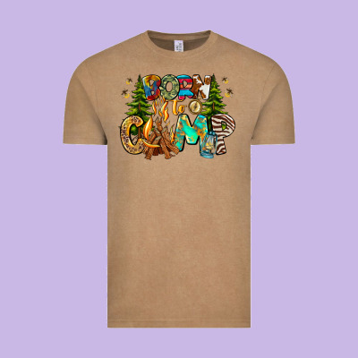 Born To Camp Vintage Tee Designed By Cowhidedigitalart