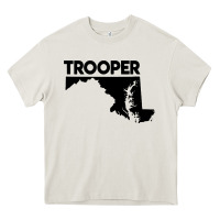 Cream maryland state trooper Heavy Core Tee - artisFamous